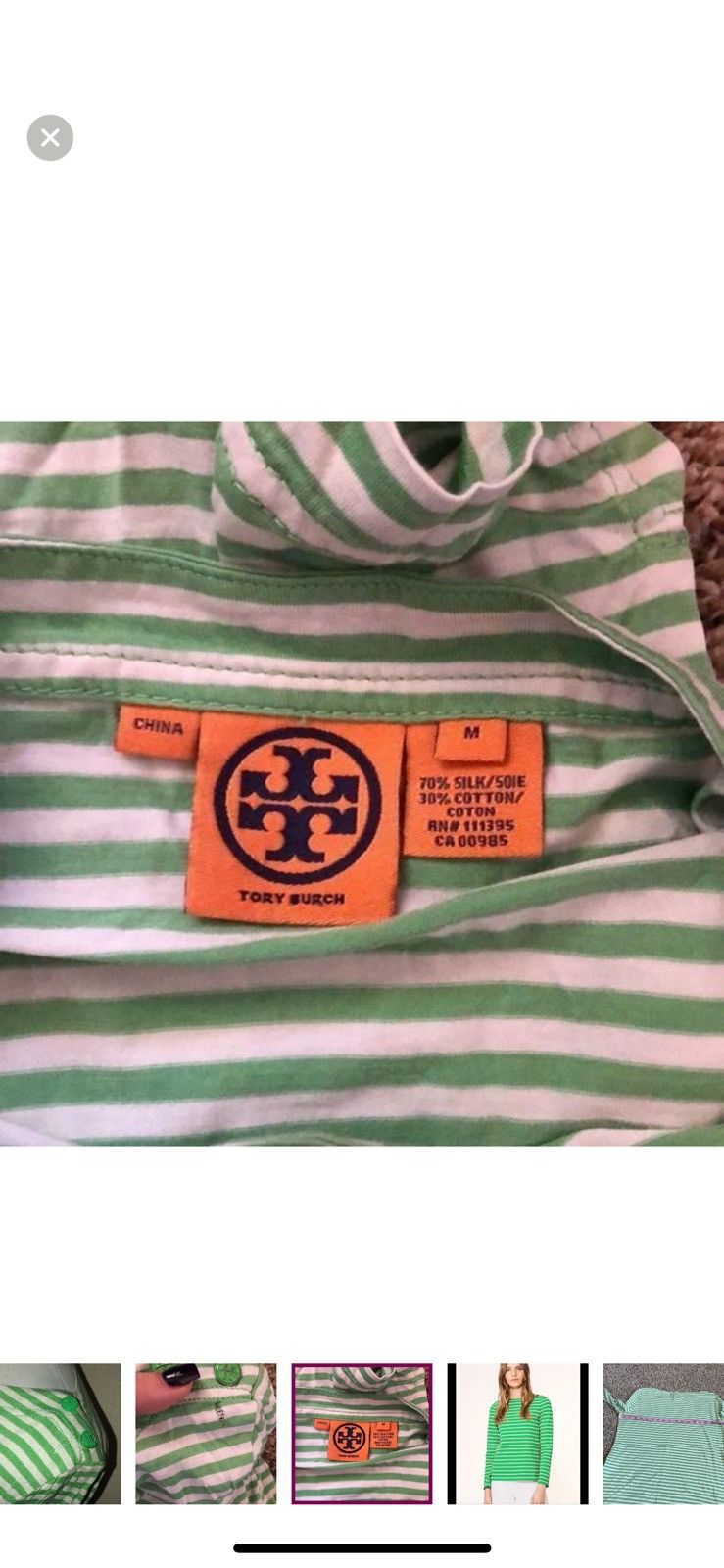 Tory Burch Tory Burch medium striped long sleeve tee Size M / US 6-8 / IT 42-44 - 2 Thumbnail