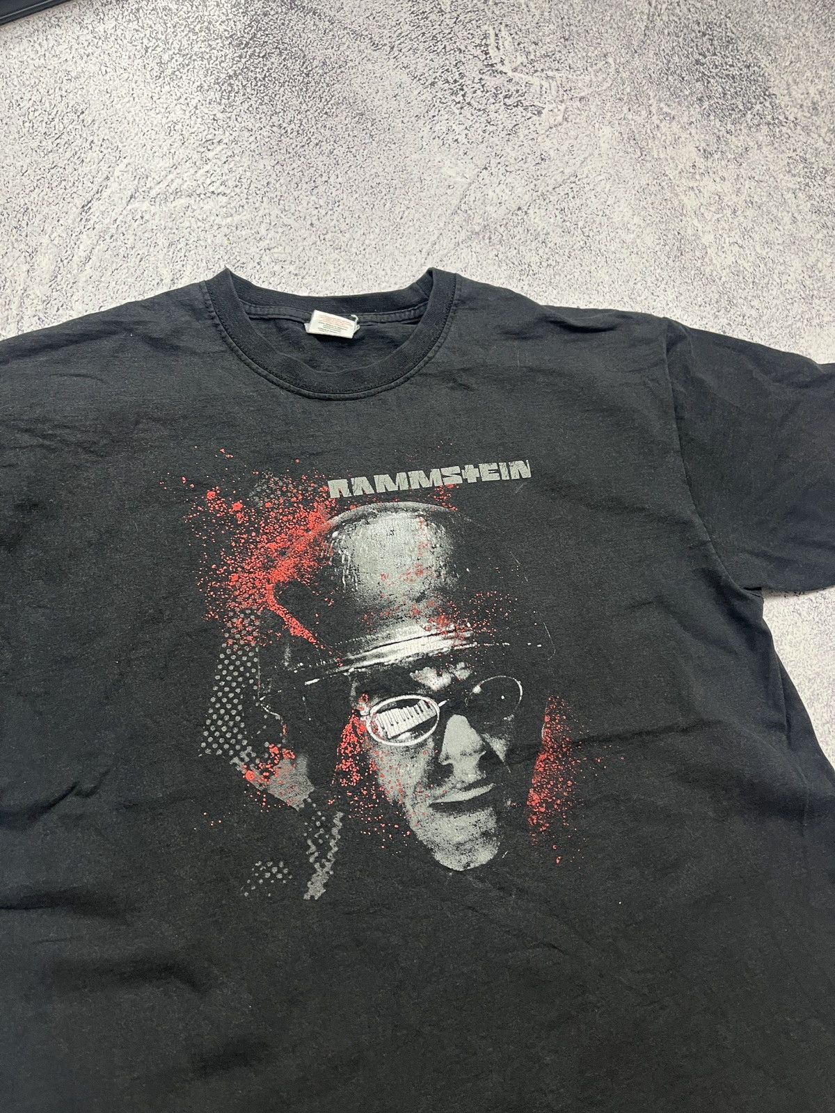 Band Tees × Vintage Vintage 00’s Rammstein Big Graphic Logo Helmet T-Shirt Rare Size US L / EU 52-54 / 3 - 5 Thumbnail