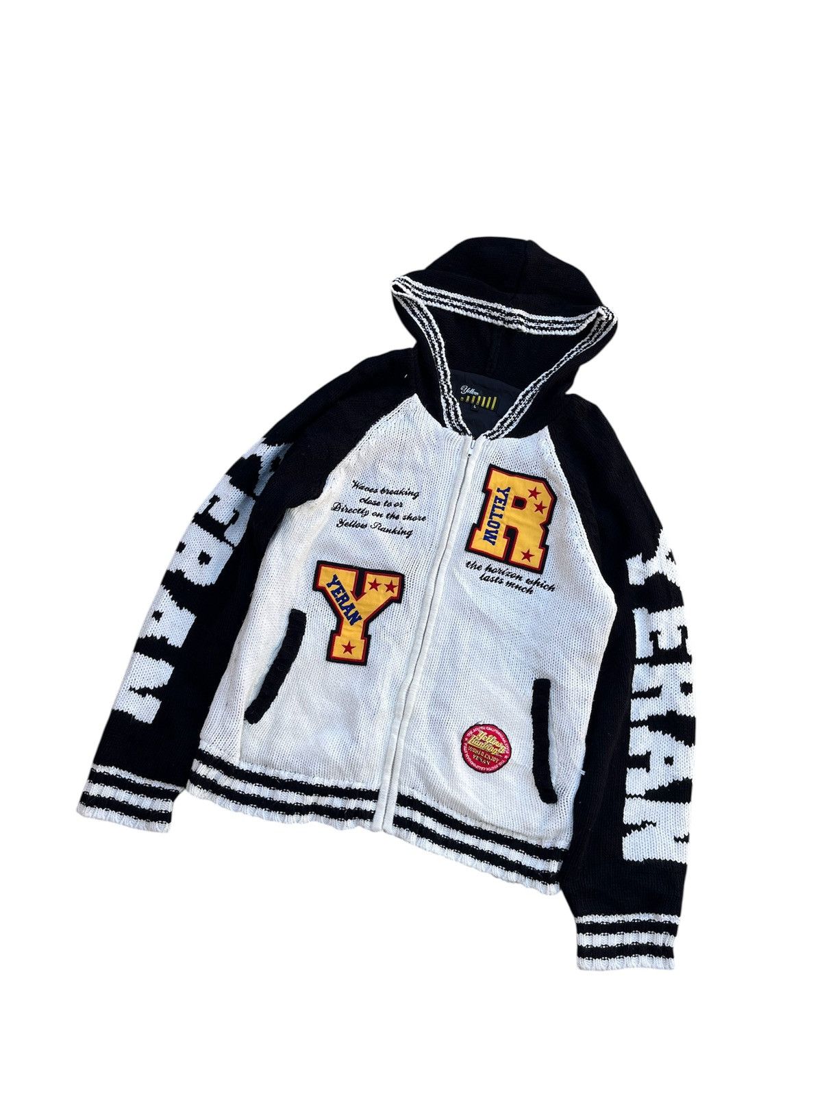 Homespun Knitwear JAPANESE YELLOW POEM KNIT HOODIE PUNK Y2K Size US M / EU 48-50 / 2 - 1 Thumbnail