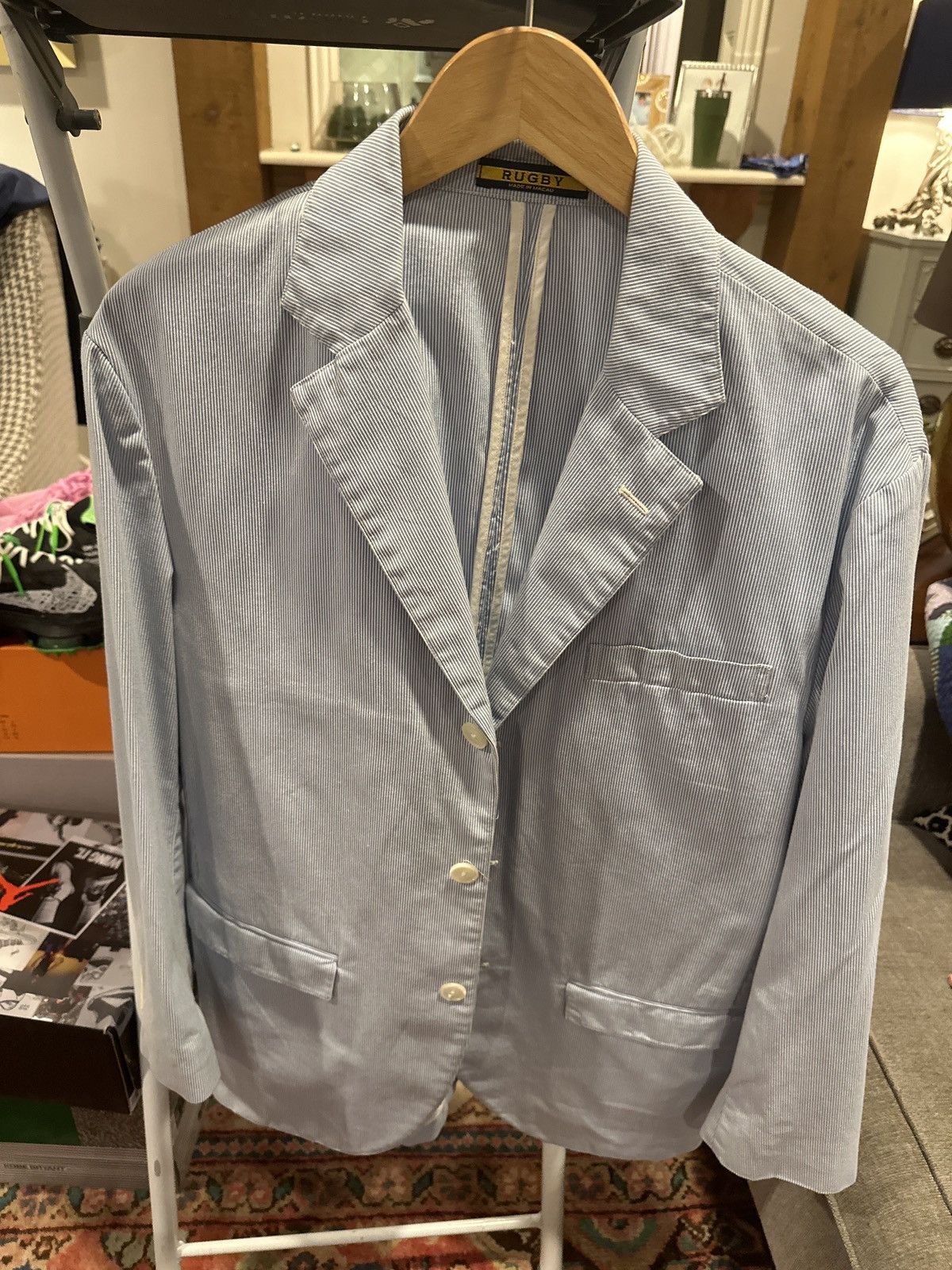 Rugby Ralph Lauren Ralph Lauren rugby vintage seersucker jacket size large Size 42S - 1 Thumbnail