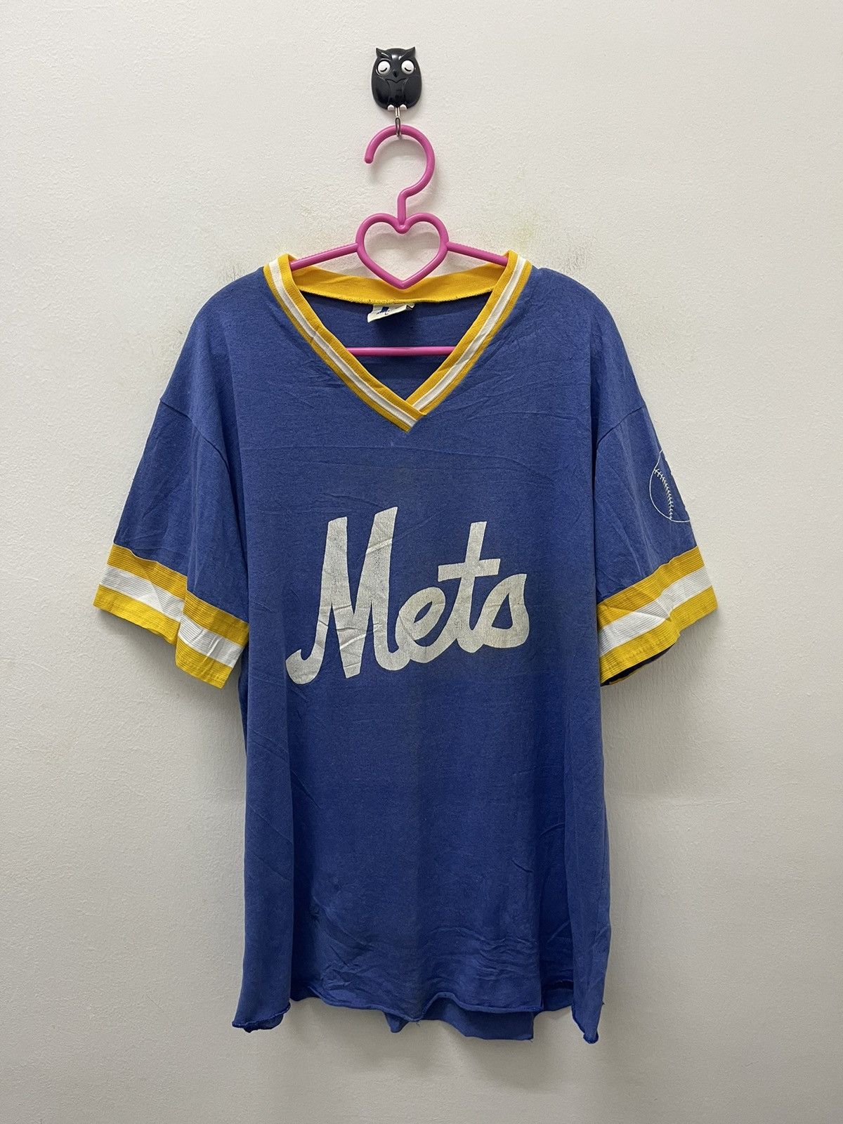 Vintage Rare 90s Vintage METS LA Universal Athletics Number 5 Size US L / EU 52-54 / 3 - 1 Thumbnail