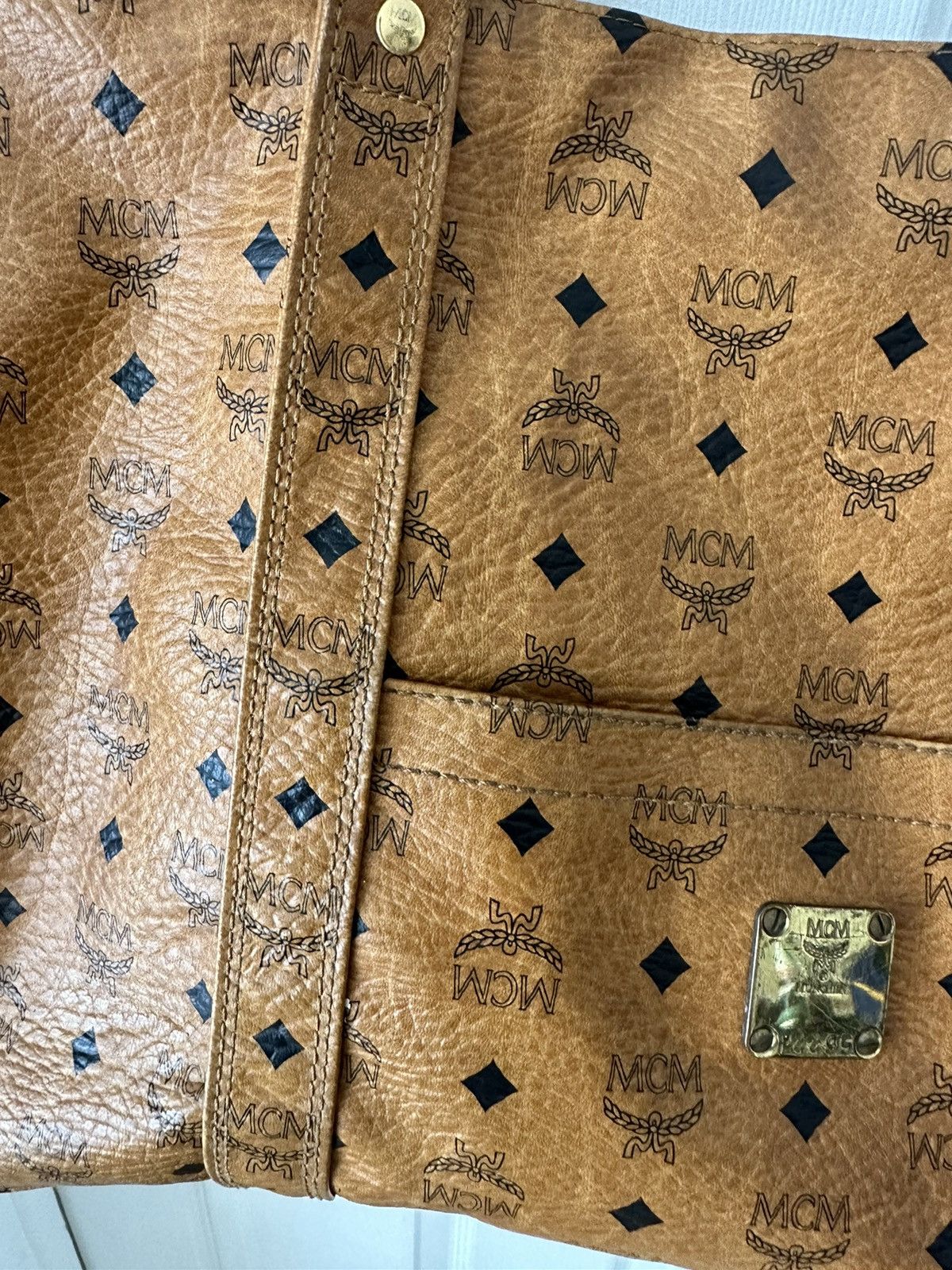 MCM Vintage 90s MCM Monogram Shoulder Bag Size ONE SIZE - 4 Thumbnail