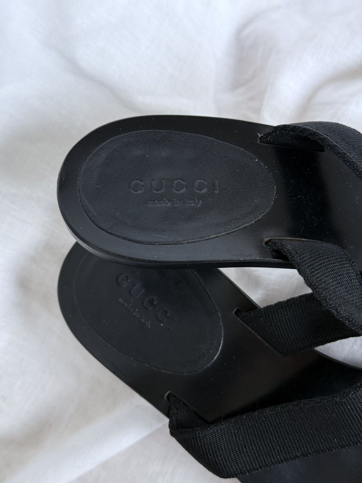 Gucci Gucci Black Interlocking GG Mules Flip Flops Kitten Heels Size US 4.5 / IT 34.5 - 7 Thumbnail