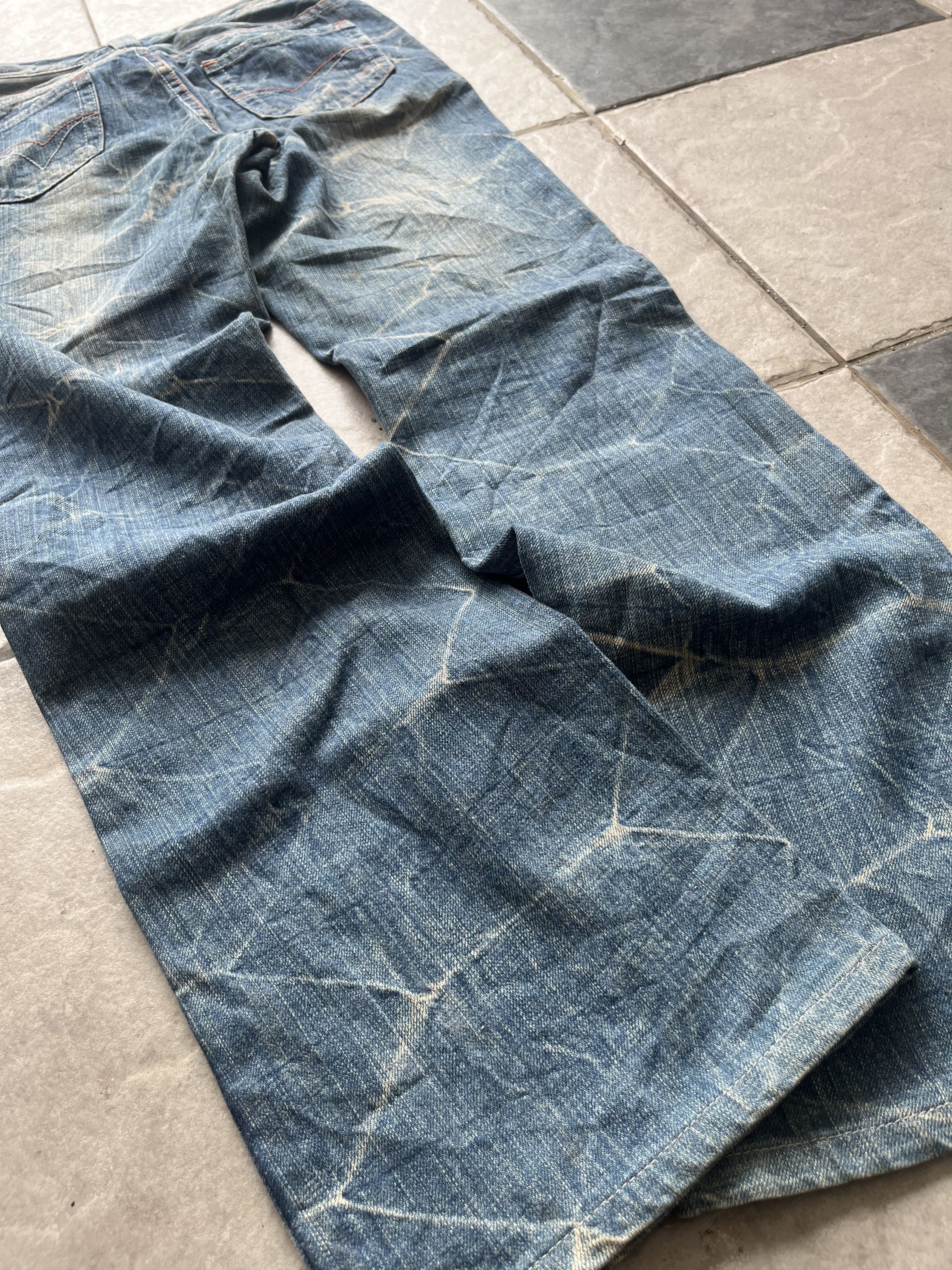 Tornado Mart 💥rare💥valman barbwire whisker flare jeans Size US 27 - 5 Thumbnail