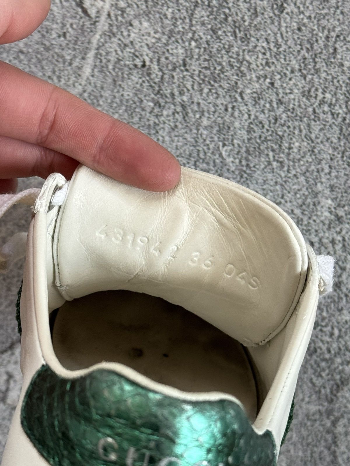 Designer × Gucci Gucci 36size white ACE leather low top sneakers shoes 431942 Size US 6 / IT 36 - 18 Thumbnail