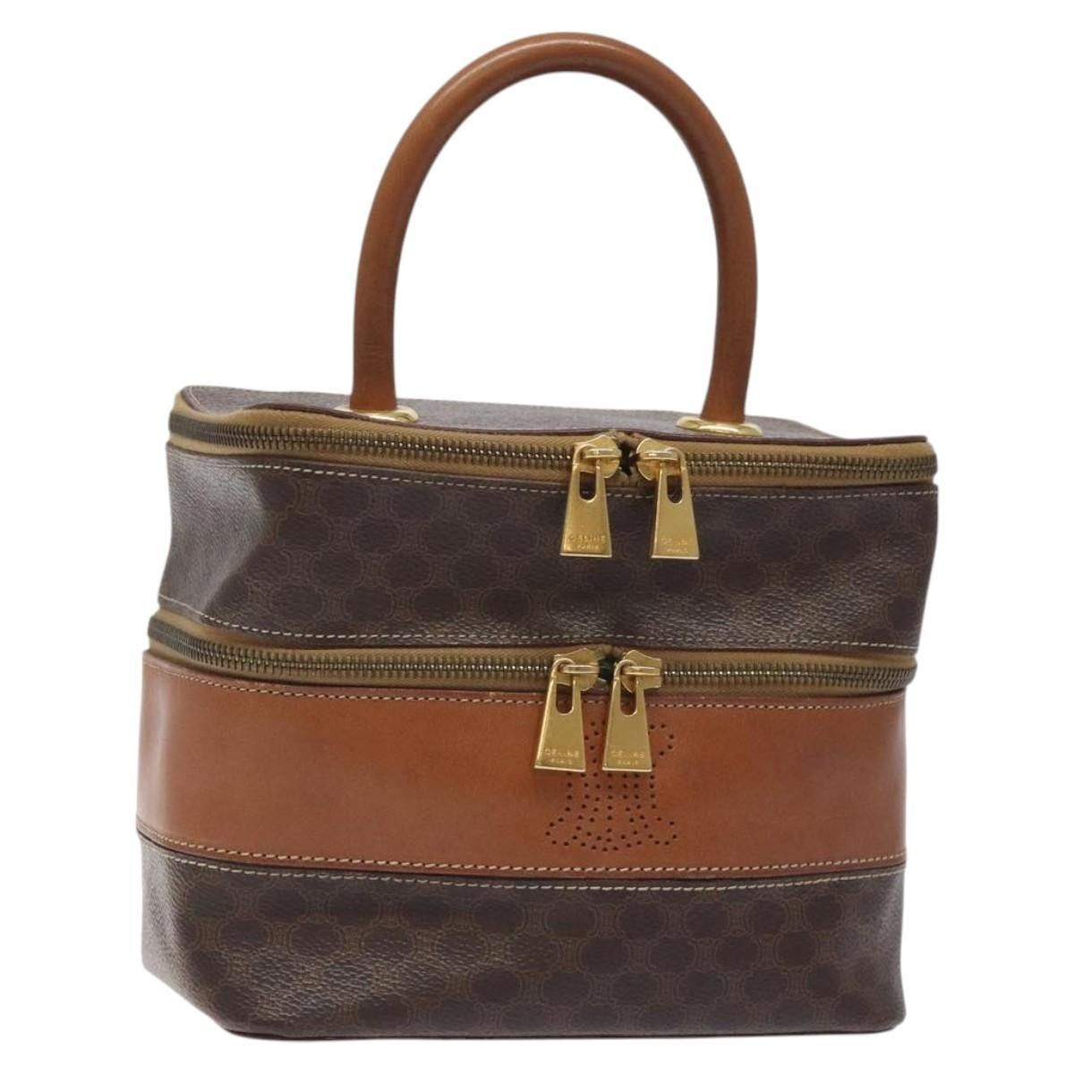 Celine Celine Vintage Double Zip Vanity Case Macadam Coated Canvas Size ONE SIZE - 1 Thumbnail