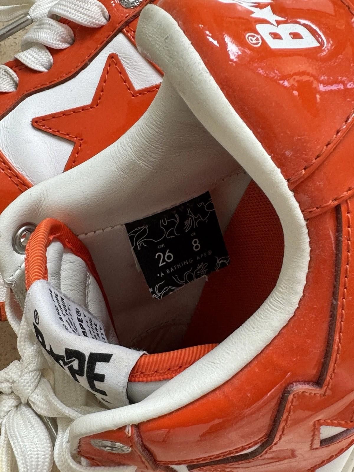 Bape bapesta air force 1 orange US 8 GOOD CONDITION - RARE Size US 8.5 / EU 41-42 - 5 Thumbnail