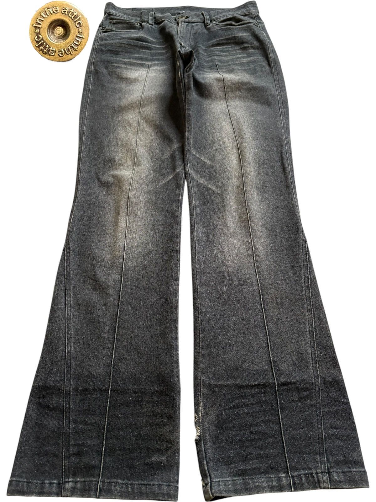 In The Attic Vintage In The Attic Faded Distressed Bootcut Flare Jeans Size US 30 / EU 46 - 1 Thumbnail