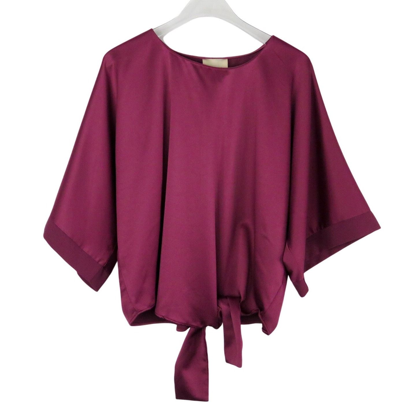 Other Lulus Mixology Purple Satin Tie-Front Purple Satin Blouse XS Size XS / US 0-2 / IT 36-38 - 10 Thumbnail