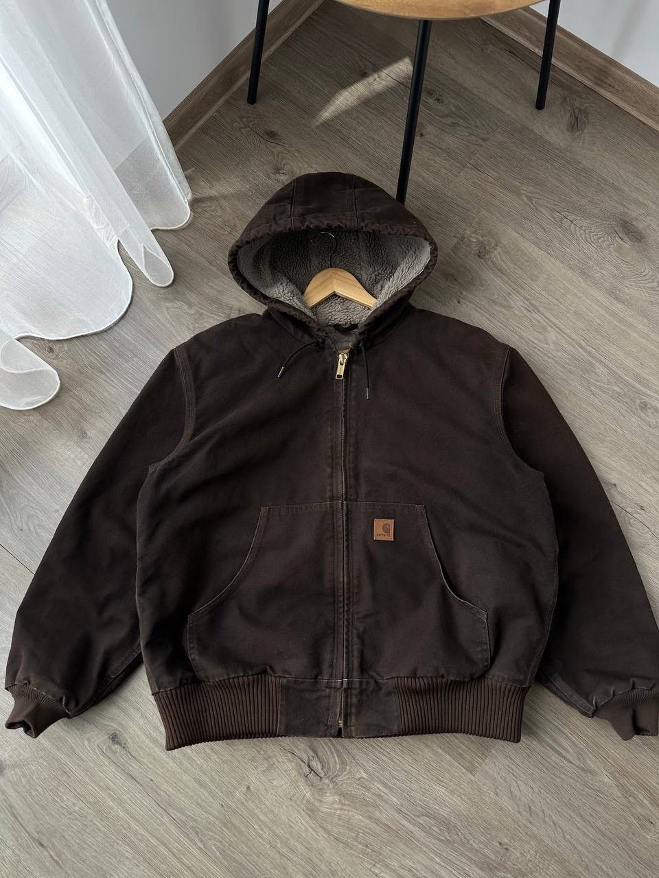 Carhartt × Vintage Vintage Carhartt Workwear Faux Fur Brown Detroit Jacket Size US L / EU 52-54 / 3 - 10 Thumbnail