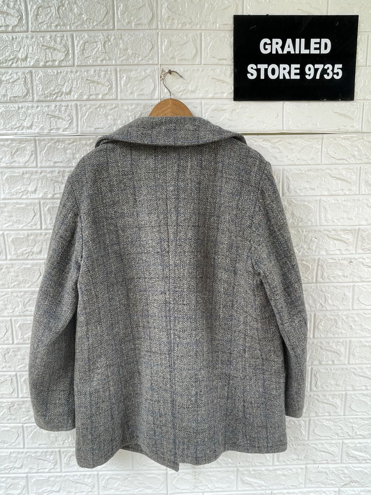 Harris Tweed × Japanese Brand × Vintage Vintage Harris Tweed Wool Coat Size US L / EU 52-54 / 3 - 2 Thumbnail