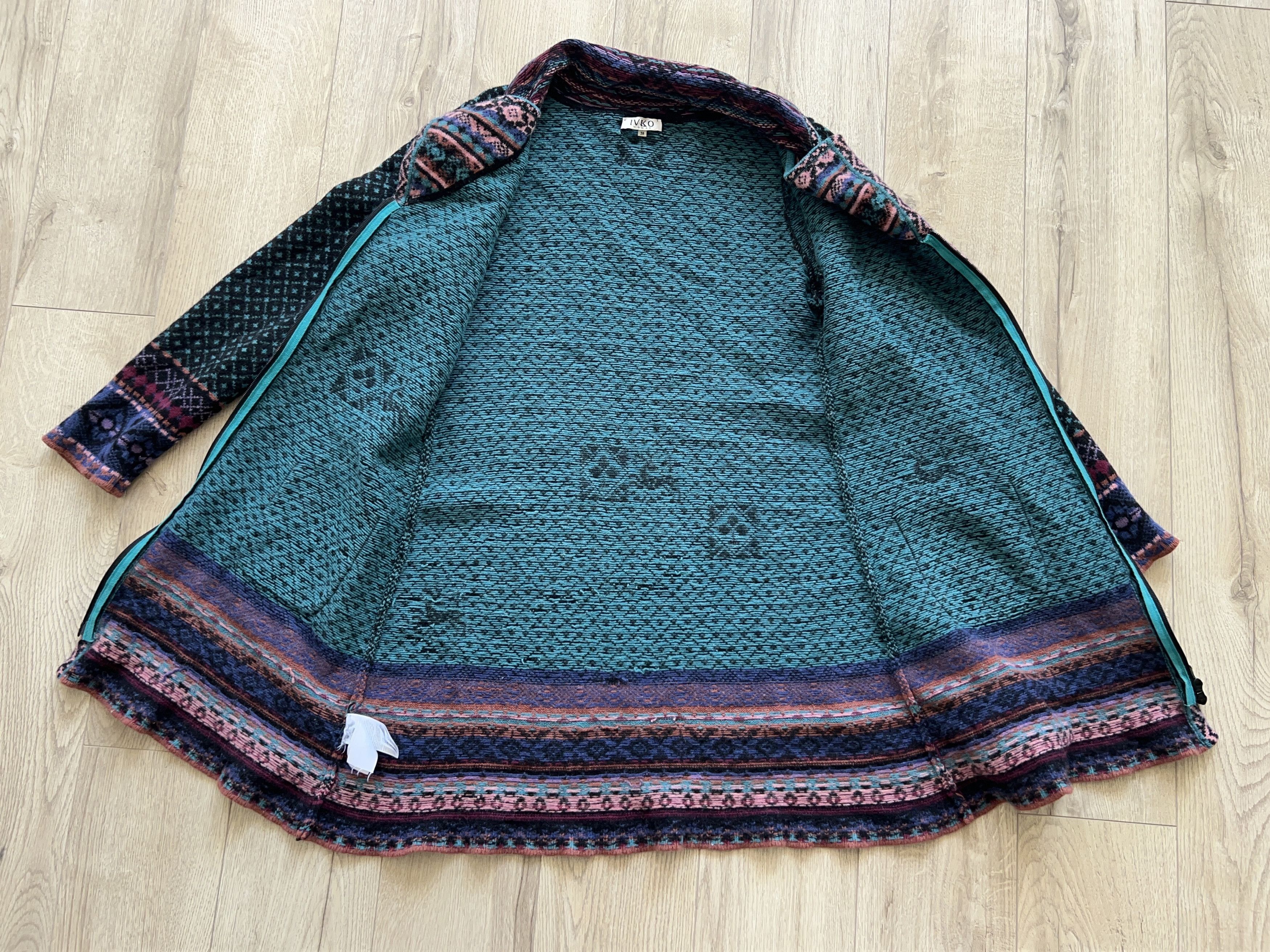Traditional Weatherwear × Vintage Womens IVKO Long Zip Jacket Wool Cardigan Sweater Size 38 Size XS / US 0-2 / IT 36-38 - 9 Thumbnail
