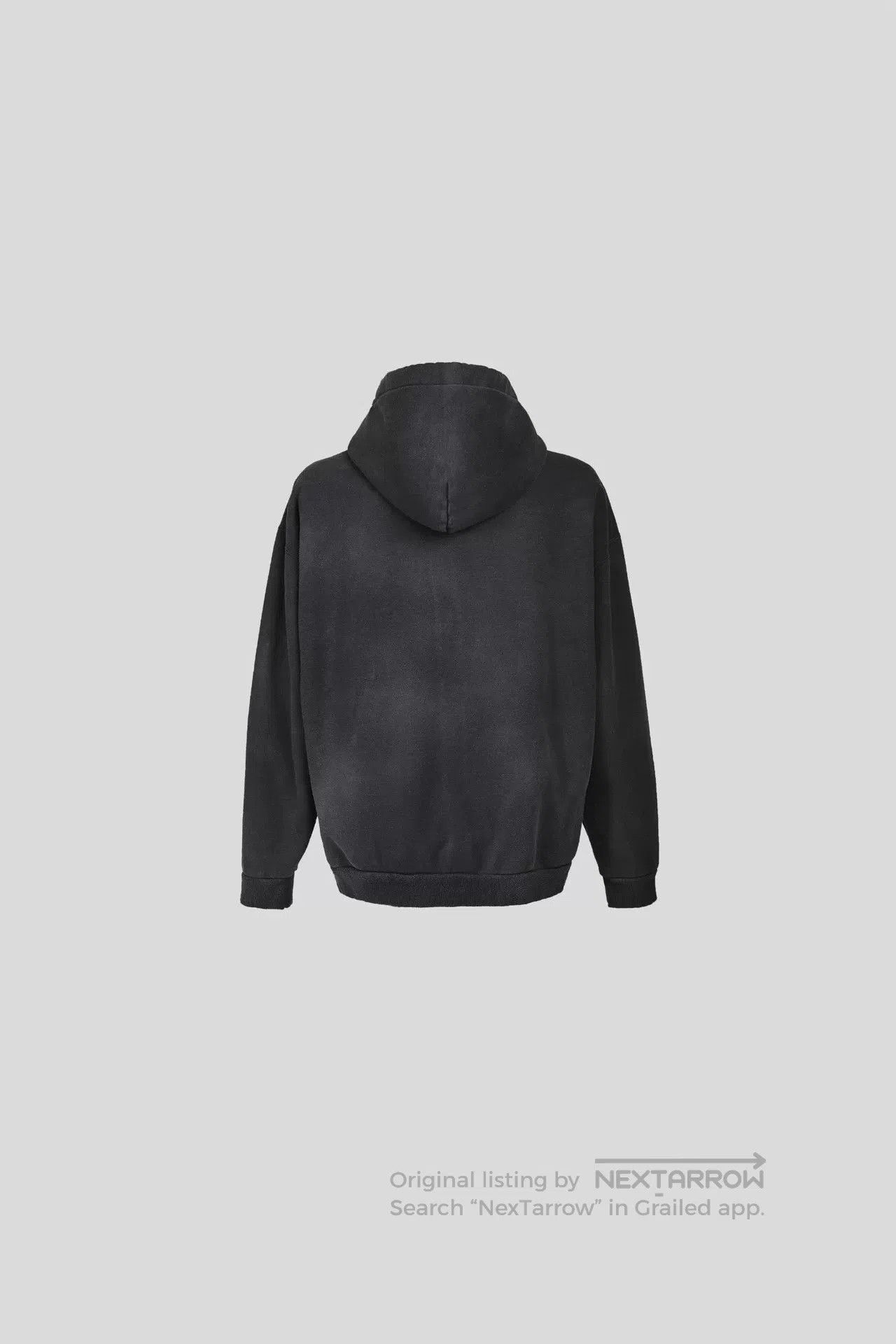 Vuja De black sunfaded chiral hoodie in supima cotton. Size US S / EU 44-46 / 1 - 6 Thumbnail