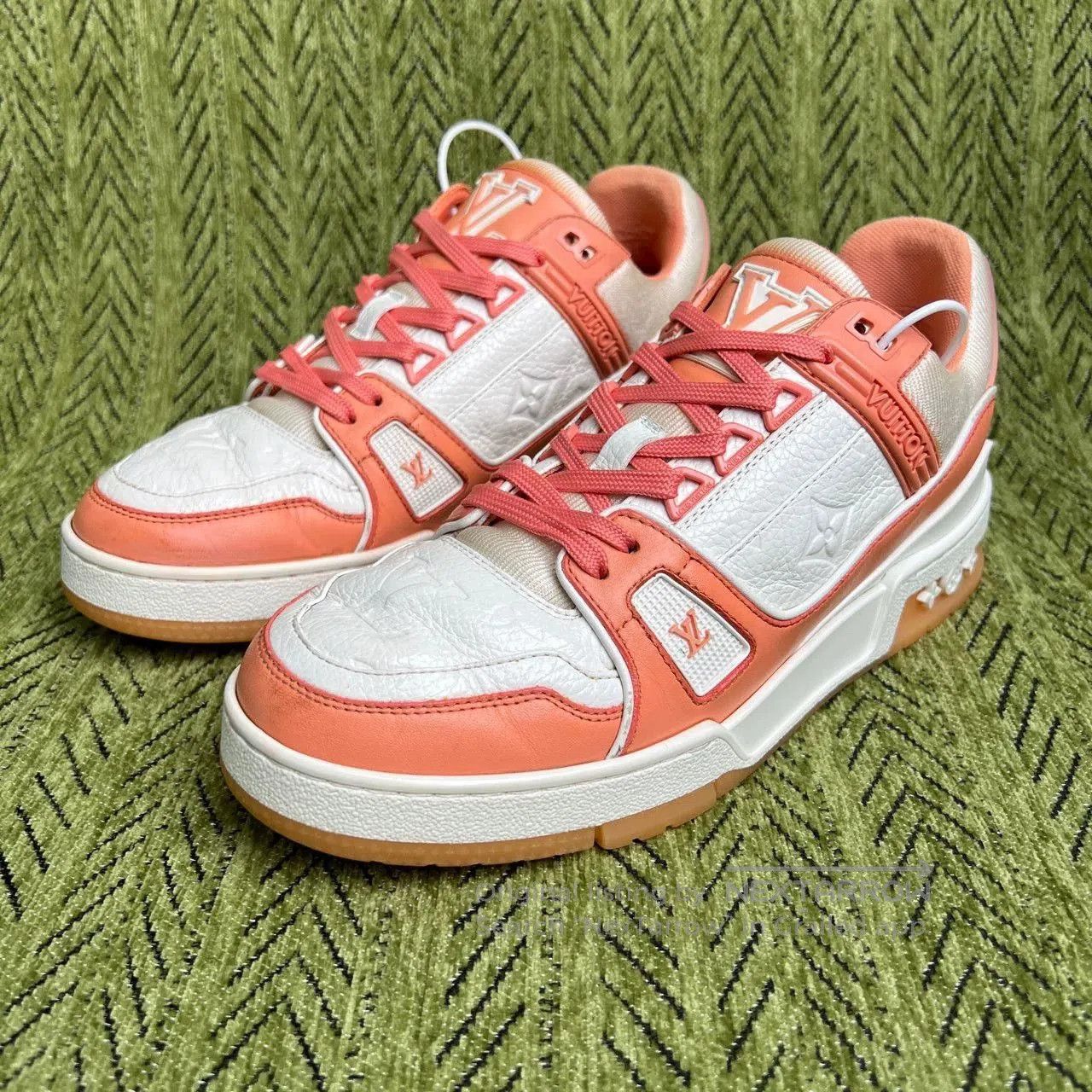 Louis Vuitton LV Trainer Peach Pink Sneakers. Size US 8.5 / IT 38.5 - 3 Thumbnail
