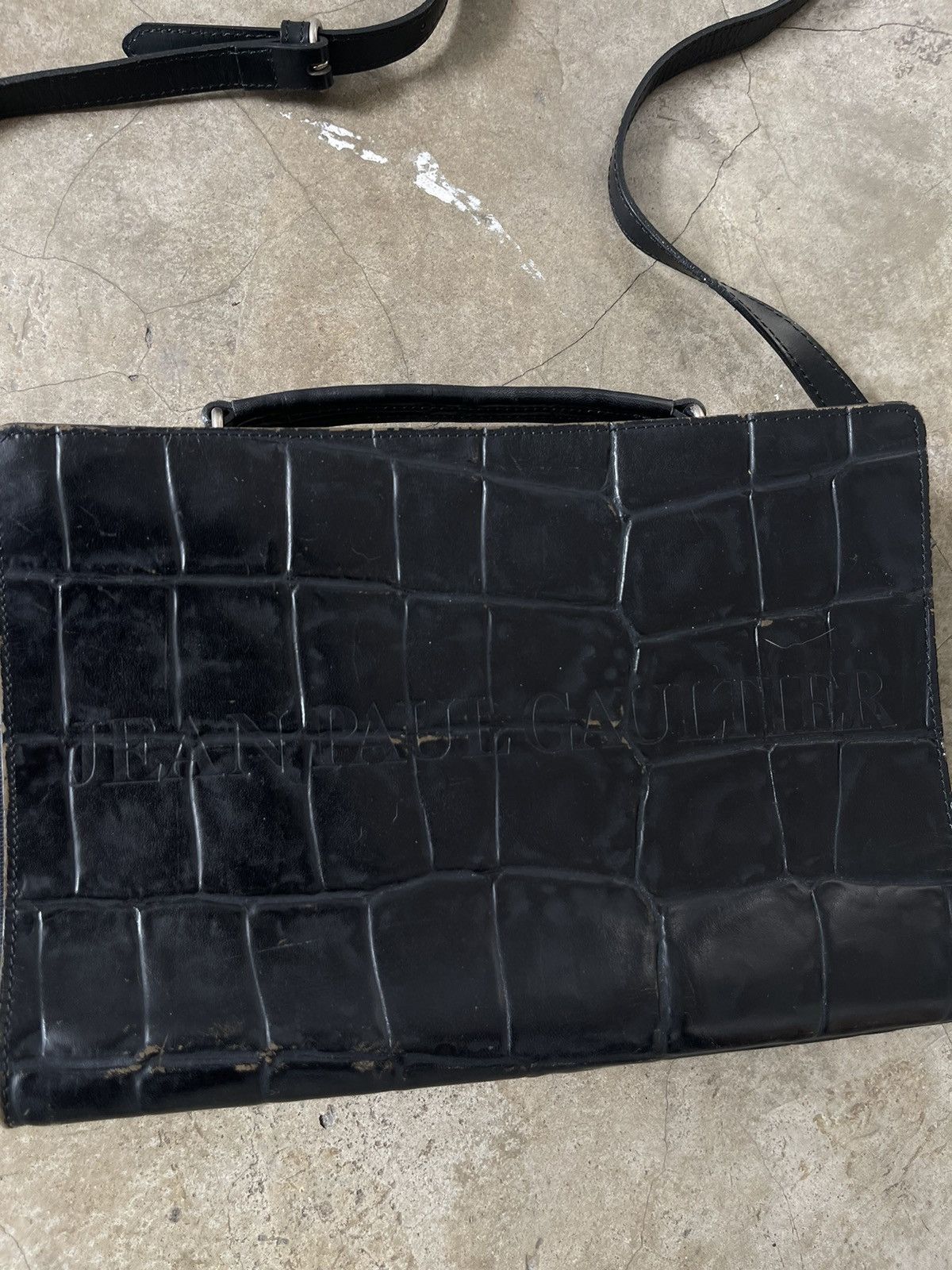 Jean Paul Gaultier Jean Paul Gaultier Alligator Embossed Messenger Bag Size ONE SIZE - 3 Thumbnail