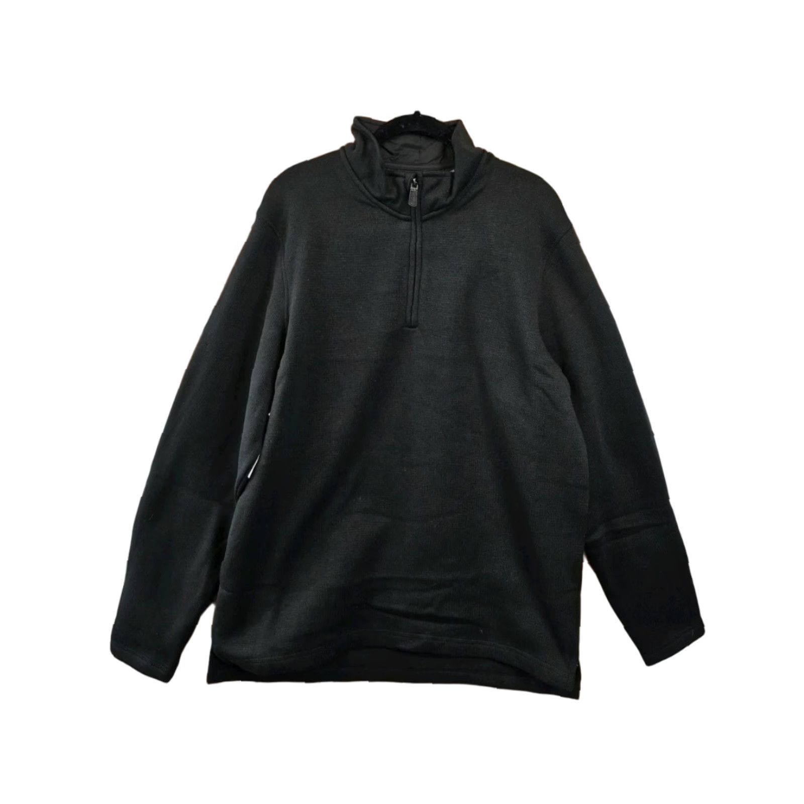 Wrangler Wrangler Authentics Men's Long Sleeve Fleece Quarter-zip - Caviar - Size M - Black - 1/4 Zip - Lightweight Pullover Sweater - Regular - NWT Size US M / EU 48-50 / 2 - 1 Thumbnail