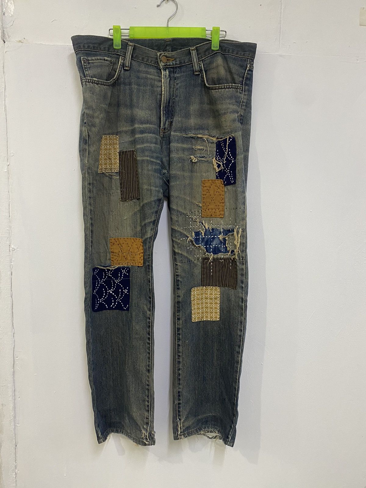 💥VINTAGE EDWIN REWORK SHASIKO BORO JAPAN