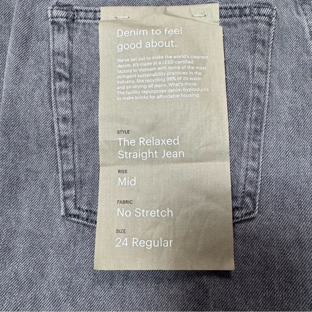 Everlane NWT New Everlane Relaxed Straight High-Rise Organic Cotton Size 24" / US 00 / IT 34 - 6 Thumbnail