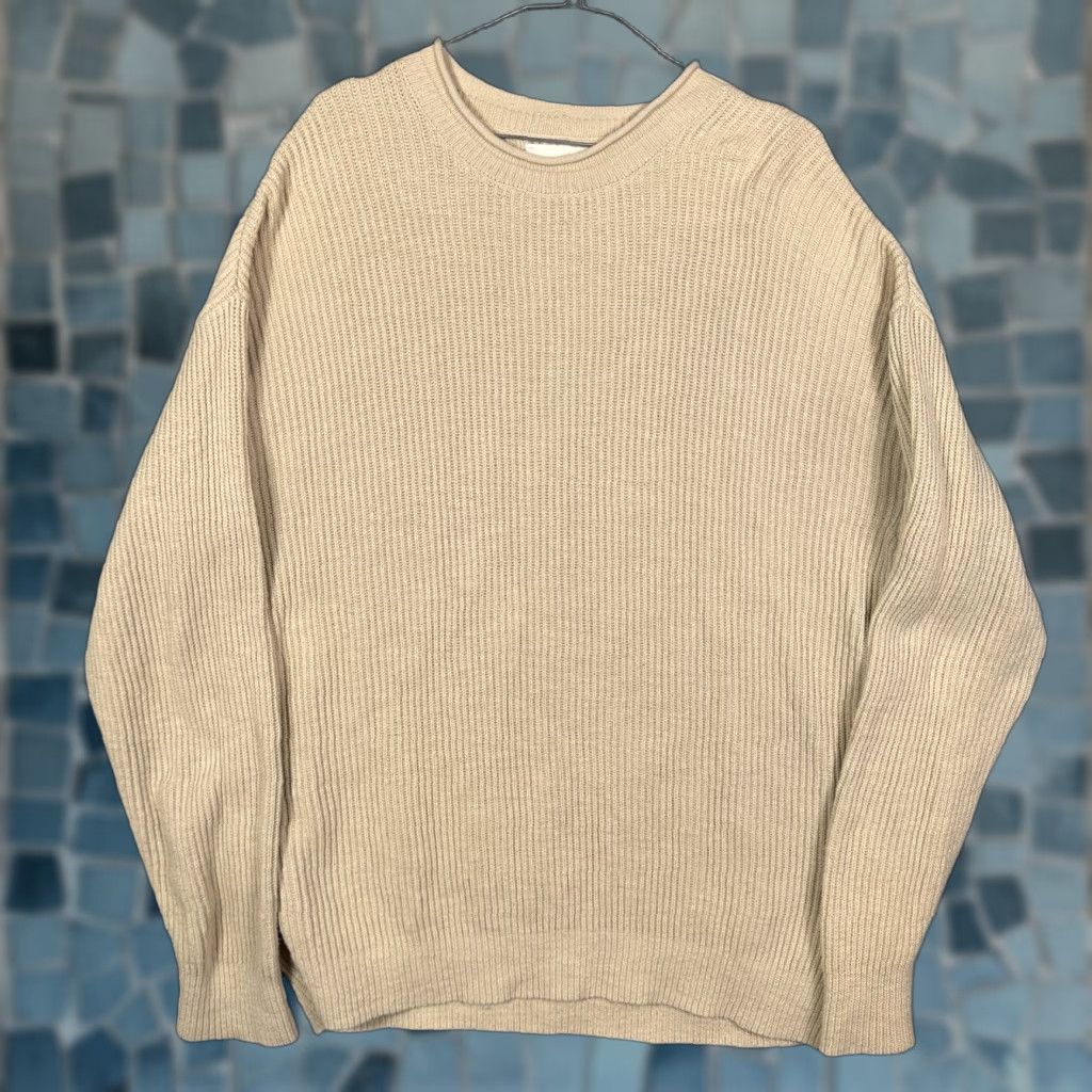 Banana Republic Banana Republic Roll Neck Sweater Men LT Fisherman Chunky Knit Ribbed Mock Neck Pullover Size US L / EU 52-54 / 3 - 1 Thumbnail