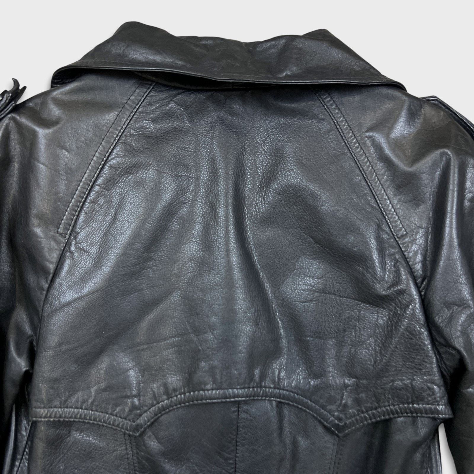 Vintage Vintage JOFAMA Swedish Leather Trench Coat Quilted Lined 90s Size M / US 6-8 / IT 42-44 - 7 Thumbnail