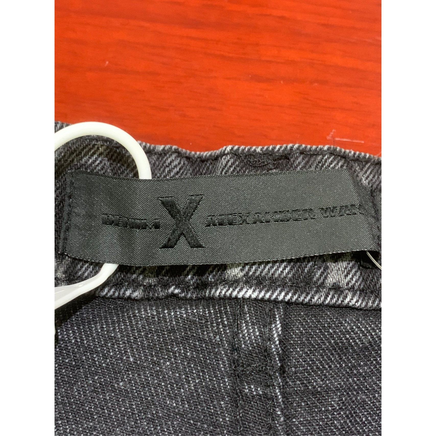 Alexander Wang Alexander Wang Bite Diamond-Patterned Distressed Black Denim Size 42" / US 20 - 2 Thumbnail