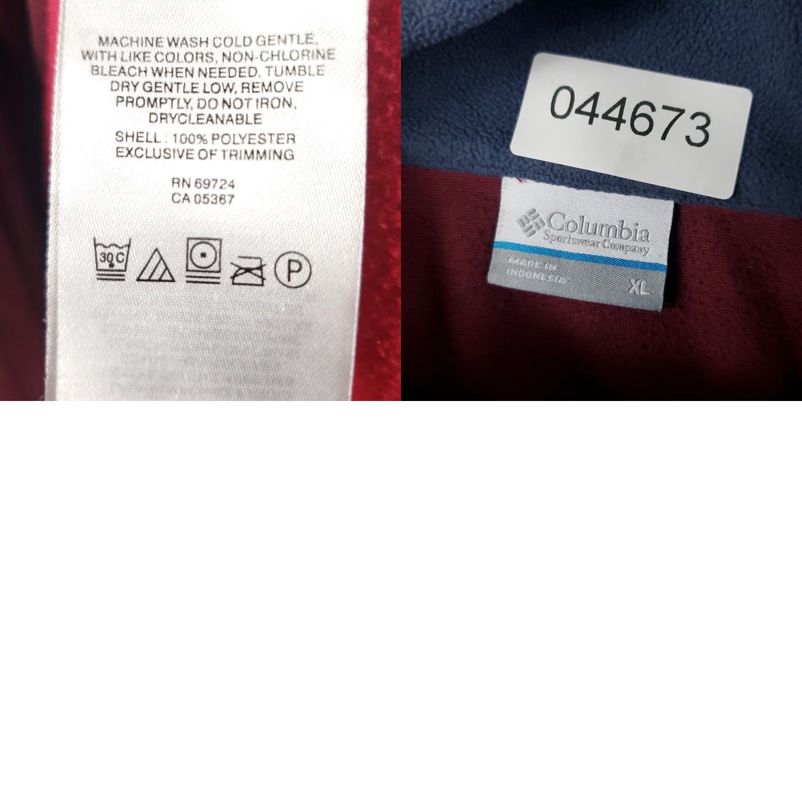 Vintage Columbia Sweater Womens XL Red Fleece 1/4 Zip Pullover Long Sleeve Size XL / US 12-14 / IT 48-50 - 8 Thumbnail