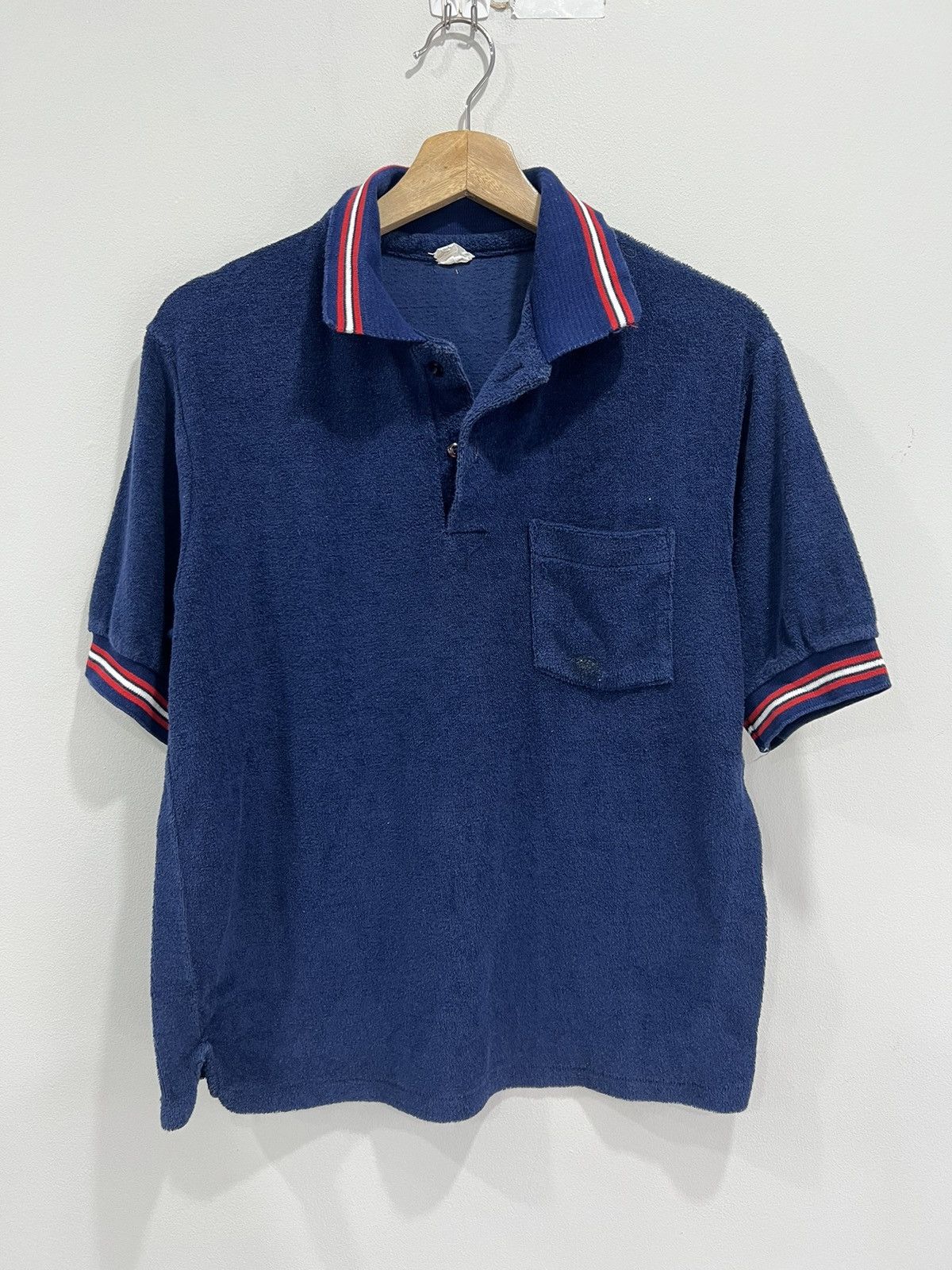 Vintage Vintage JC Penney Terry Cloth Polo Shirt Size US L / EU 52-54 / 3 - 1 Thumbnail