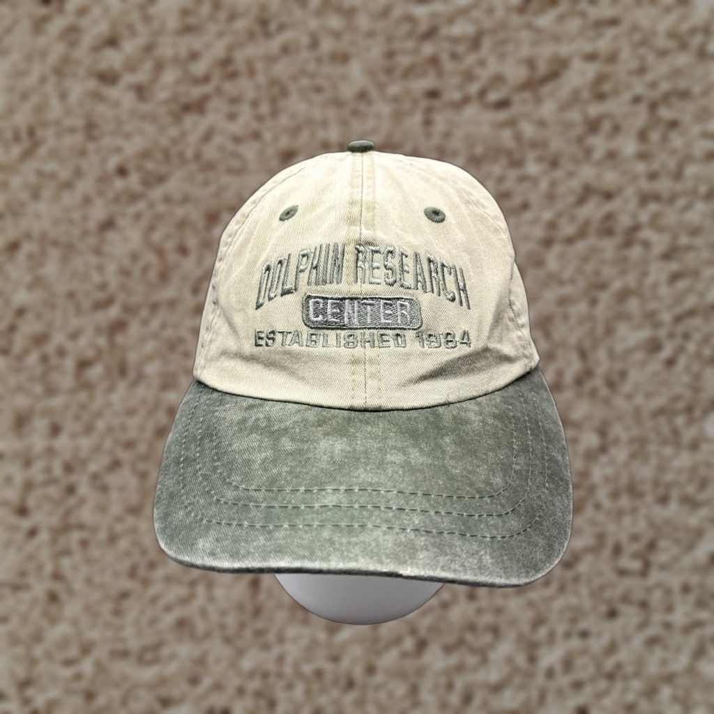 Vintage OPI Dolphin Research Center Hat Cap Strap Back Adult One Size Gray Cotton Baseball Cap Adjustable Twill Beach Outdoor Camp Men Size ONE SIZE - 1 Thumbnail