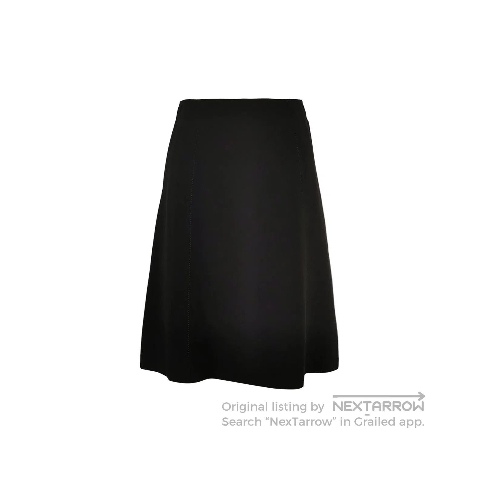 Prada Prada Solid Black Midi Skirt Size 38 . Size 37" - 1 Thumbnail