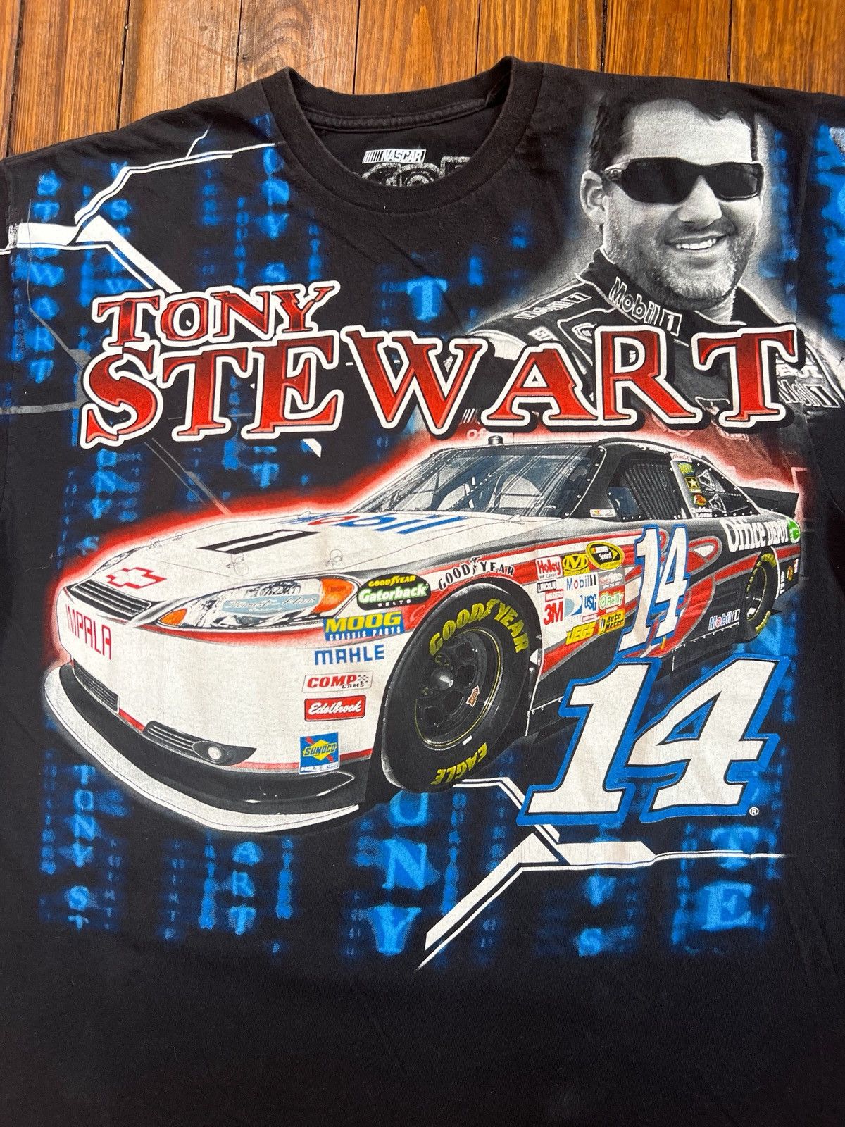 Chase Authentics × NASCAR × Vintage NASCAR Tony Stewart Matrix Movie All Over Print Racing Tee Size US XXL / EU 58 / 5 - 1 Thumbnail