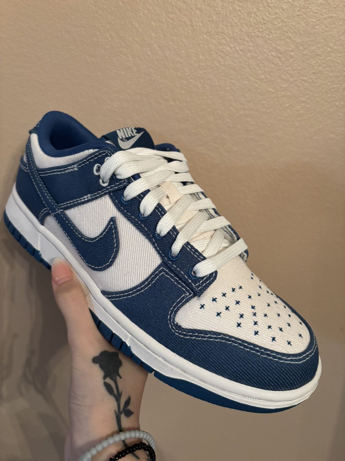 Nike Nike Dunk Low SE 'Sashiko - Industrial Blue' Size US 6.5 / EU 39-40 - 2 Thumbnail