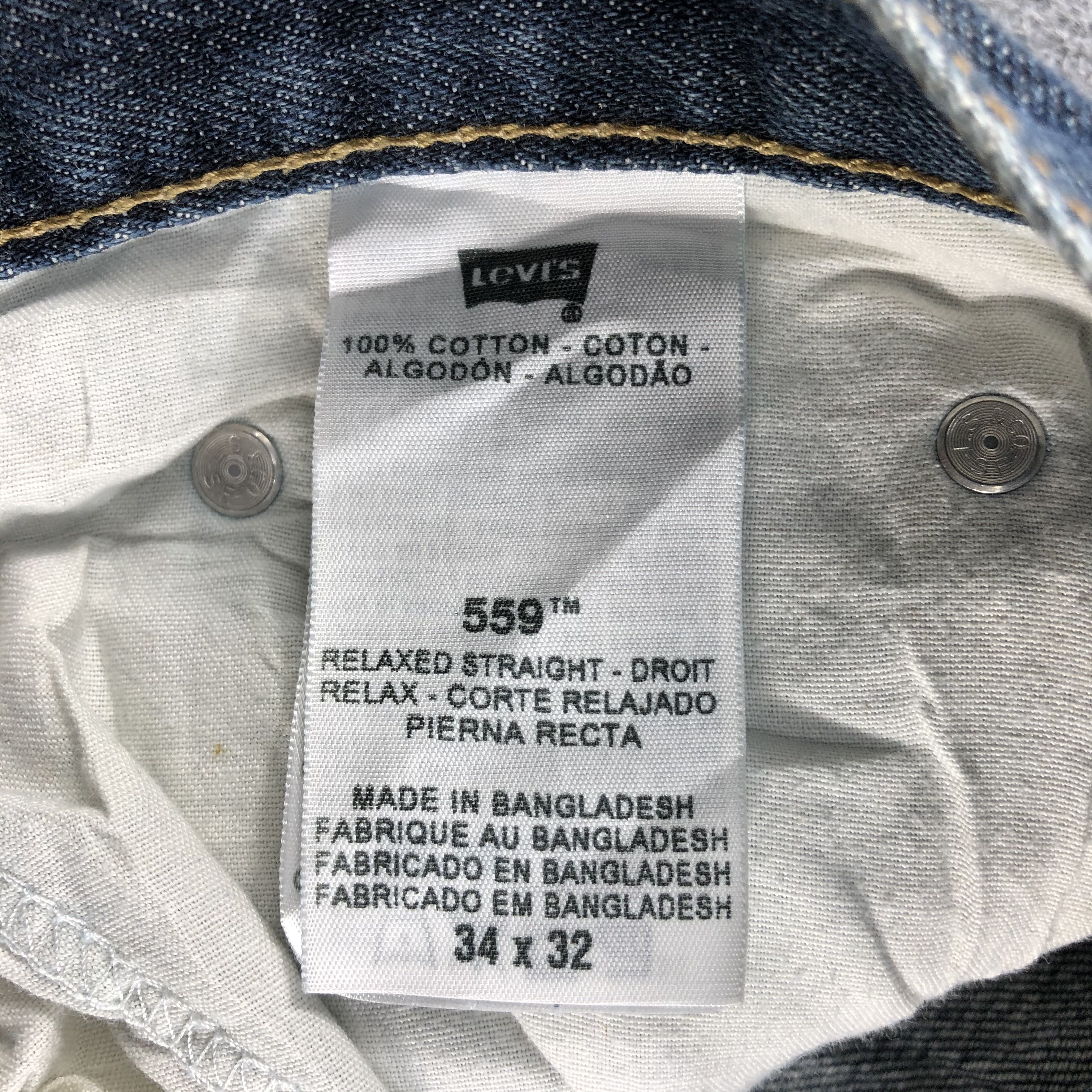 Levi's Vintage Blue Wash Levis 559 Jeans-J917 Size US 36 / EU 52 - 10 Thumbnail