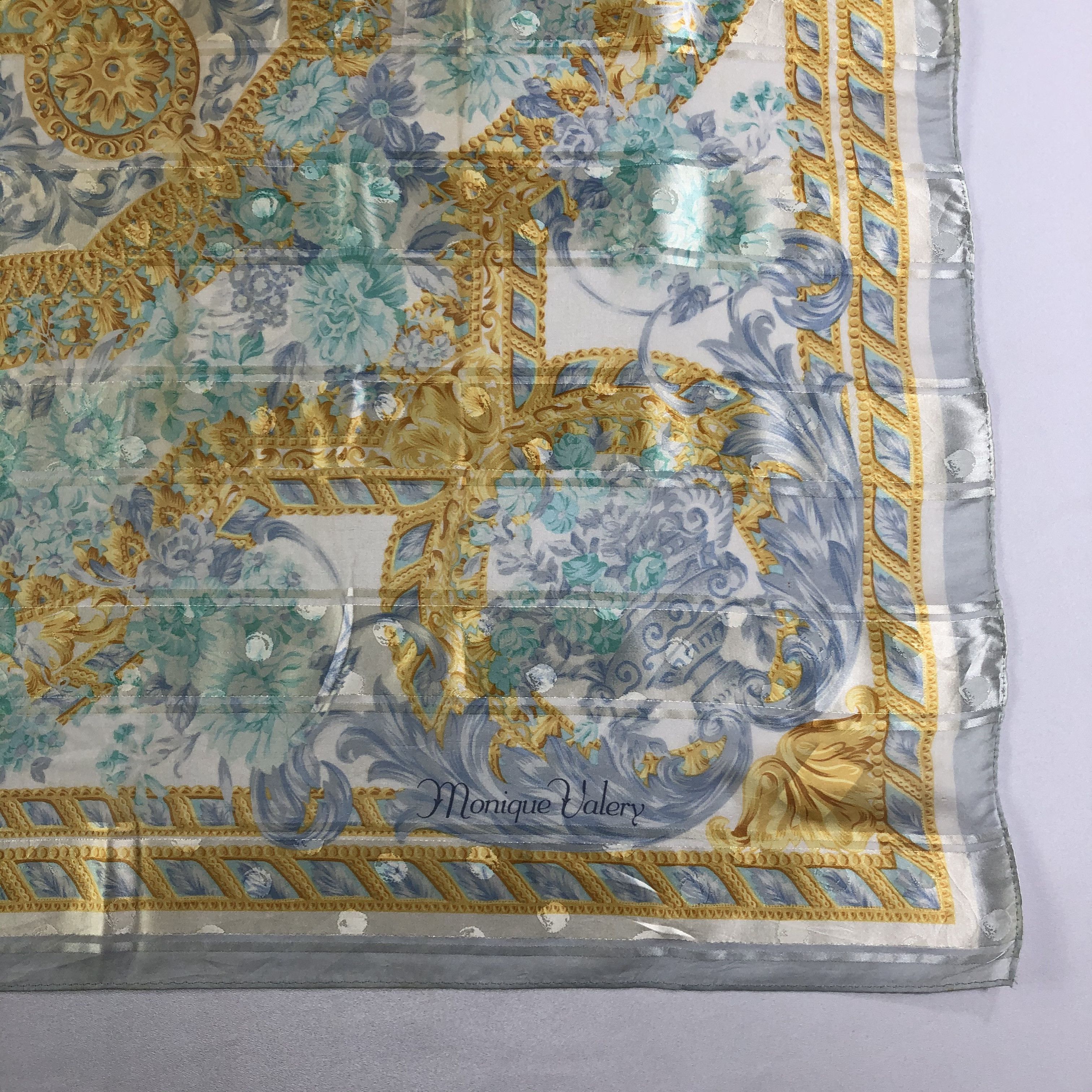 Vintage Vintage Monique Valery Silk Scarf Size ONE SIZE - 3 Thumbnail