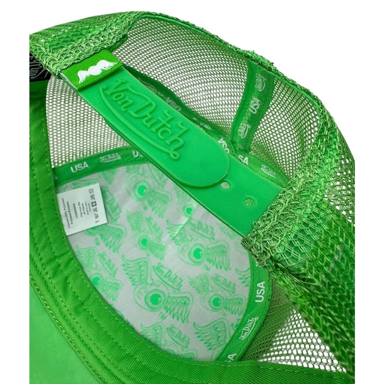 Von Dutch Von Dutch Trucker Hat Lime Green Velvet Snapback Cap Size ONE SIZE - 5 Thumbnail