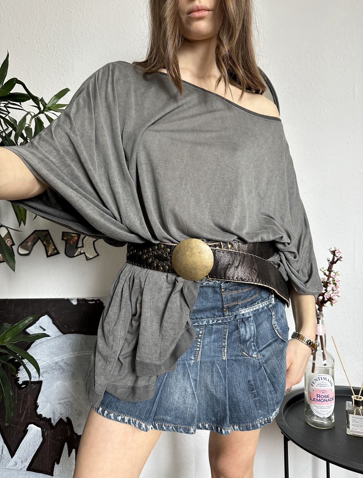 Diesel New Diesel Slouchy Wide Baggy Indie Sleaze Blouse Size ONE SIZE - 4 Thumbnail