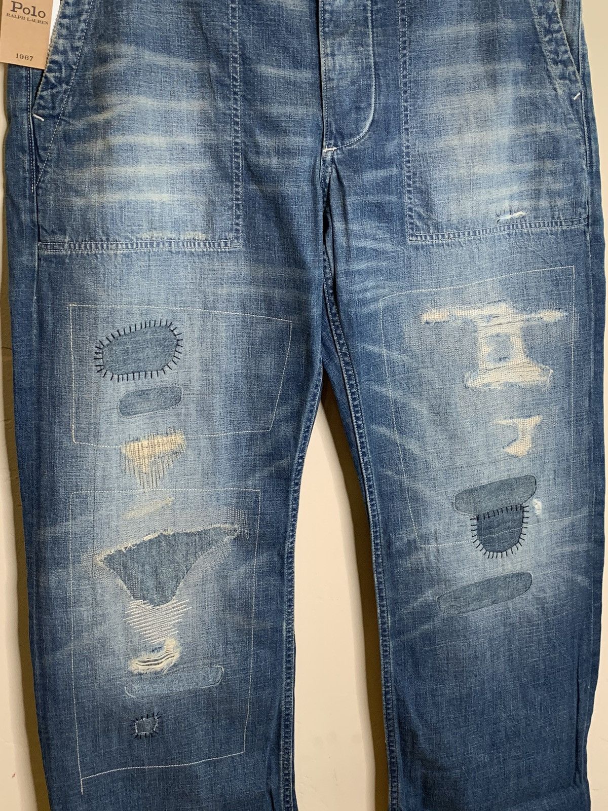 Polo Ralph Lauren *RARE* New Polo Ralph Lauren Factory Distressed Denim Jeans Size US 36 / EU 52 - 3 Thumbnail