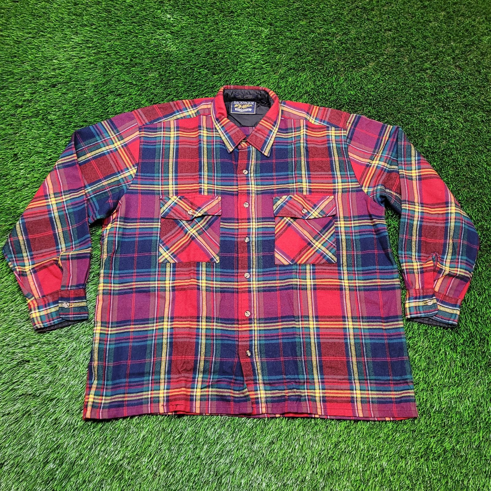 Vintage VTG 90s Grunge Plaid Flannel Shacket XL Baggy (Fits 2XL) Size US XL / EU 56 / 4 - 1 Thumbnail