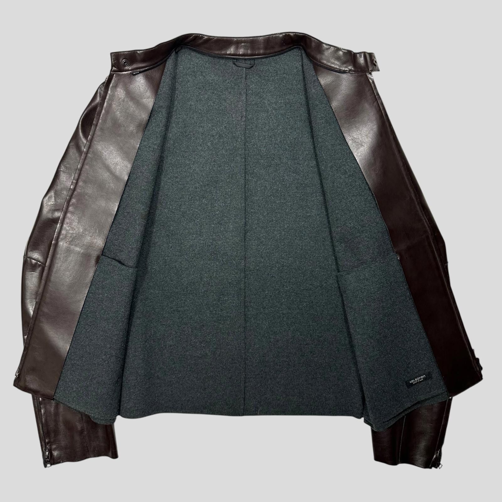 Neil Barrett Neil Barrett AW00 PVC & Wool Leather Like Moto Jacket - L/XL Size US M / EU 48-50 / 2 - 5 Thumbnail