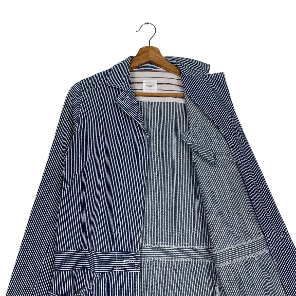 Japanese Brand POU DOU DOU Hickory Striped Long Coat #2327-C104 Size M / US 6-8 / IT 42-44 - 11 Thumbnail