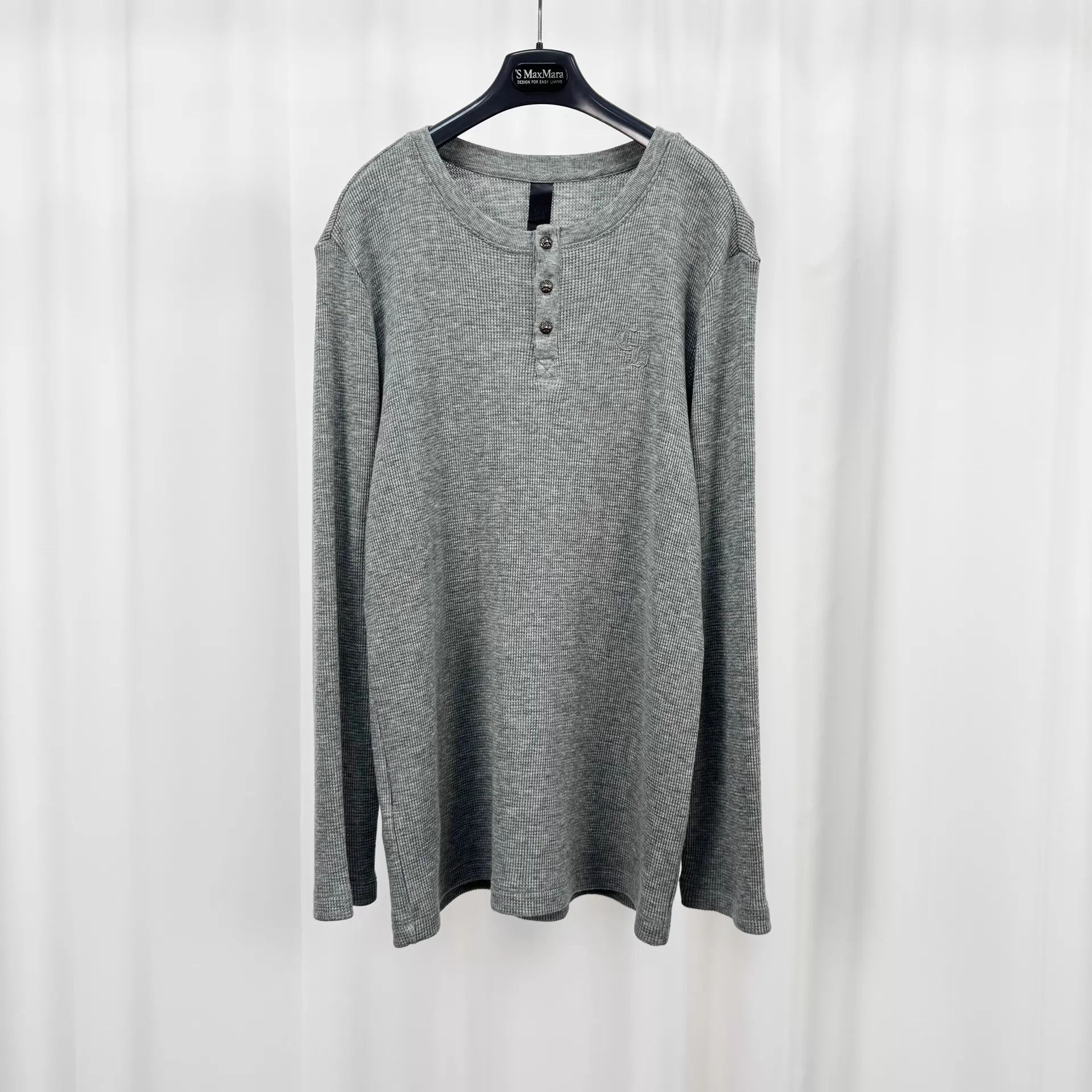Chrome Hearts Chrome Hearts Grey Waffle Silver-Button Longsleeve XL Size US XL / EU 56 / 4 - 1 Thumbnail