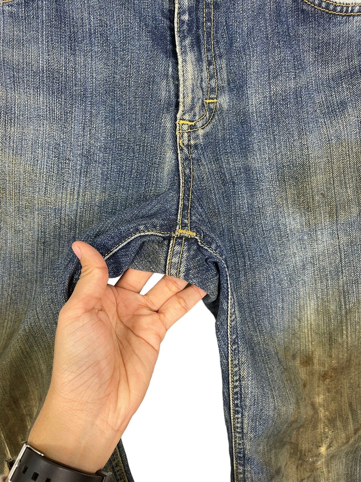 Lee Lee Rider Ripped Denim Zipper Fly Blue Jeans Size US 30 / EU 46 - 9 Thumbnail