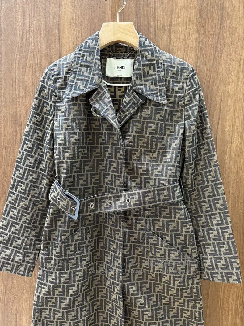 Fendi Fendi Monogrammed trench coat Size XXS / US 00 / IT 34 - 3 Thumbnail