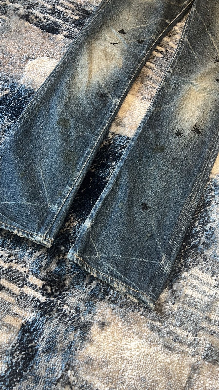 Japanese Brand × Jun Takahashi × Undercover AW06 Undercover Insect Yarn Bug Denim Size US 30 / EU 46 - 5 Thumbnail