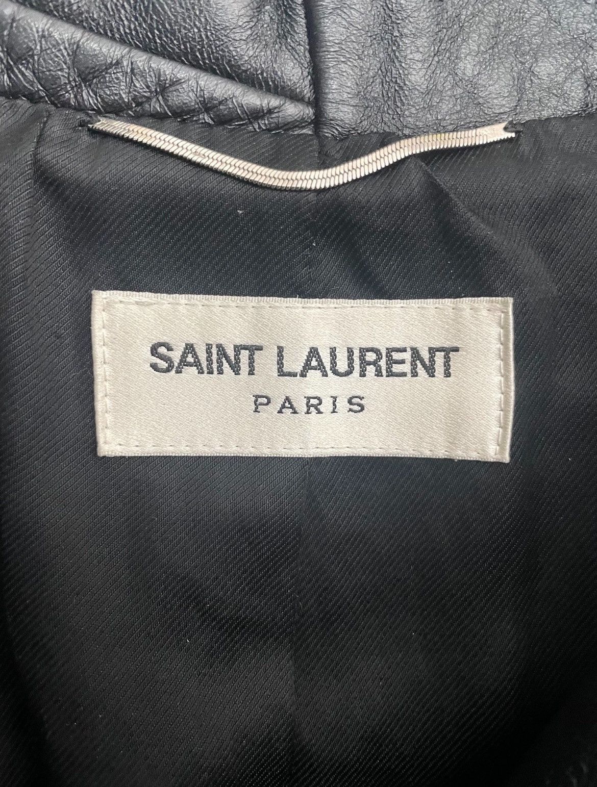 Hedi Slimane × Saint Laurent Paris 16SS Multicolor Patchwork Motorcycle Leather Jacket sz44 Size US S / EU 44-46 / 1 - 7 Thumbnail