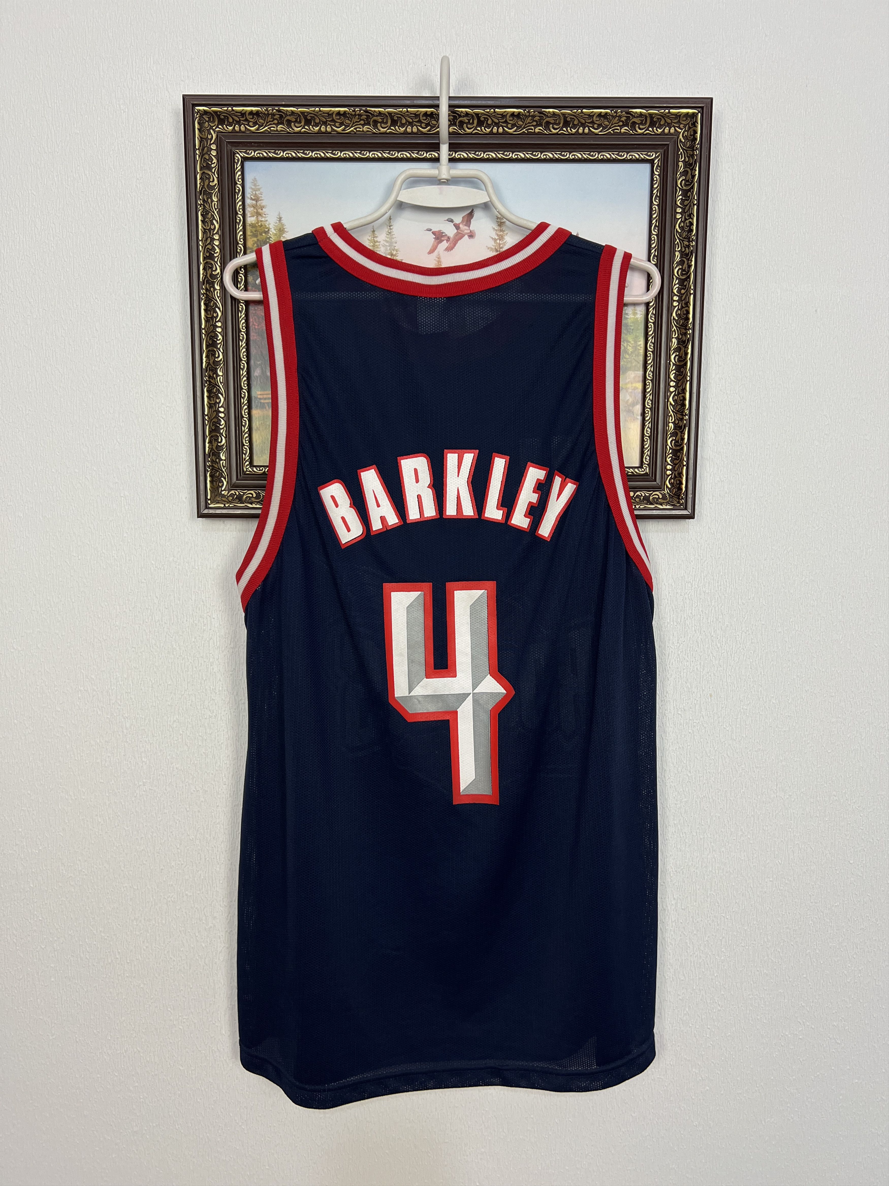 Champion Vintage 90's Houston Rockets Charles Barkley NBA Jersey Size US XL / EU 56 / 4 - 6 Thumbnail