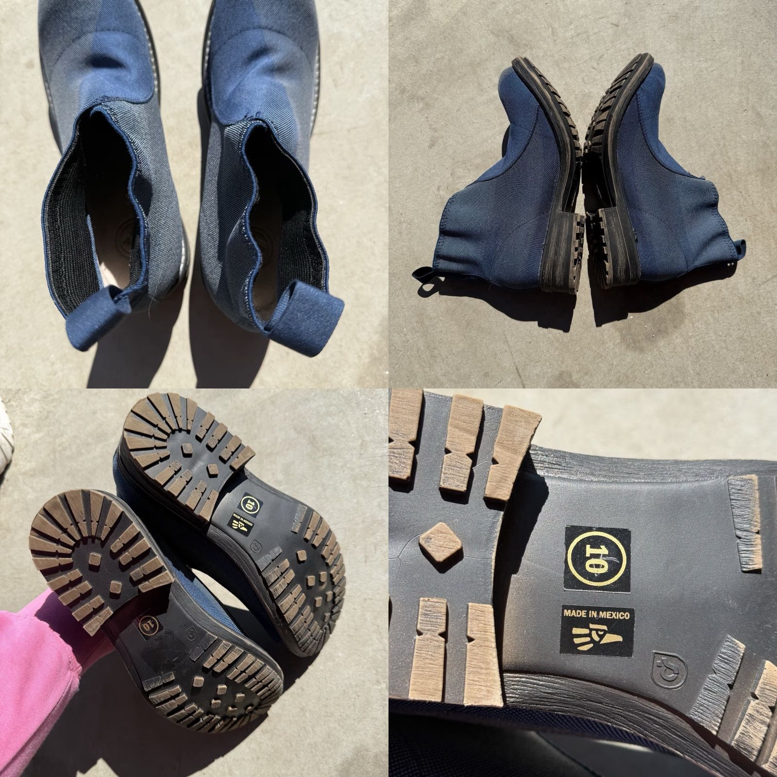 Vintage VINTAGE The Rambla Boot Boot Women Ankle Pull On Navy Blue 10 Stretch Cotton Blend Machine Washable Size US 10 / IT 40 - 8 Thumbnail