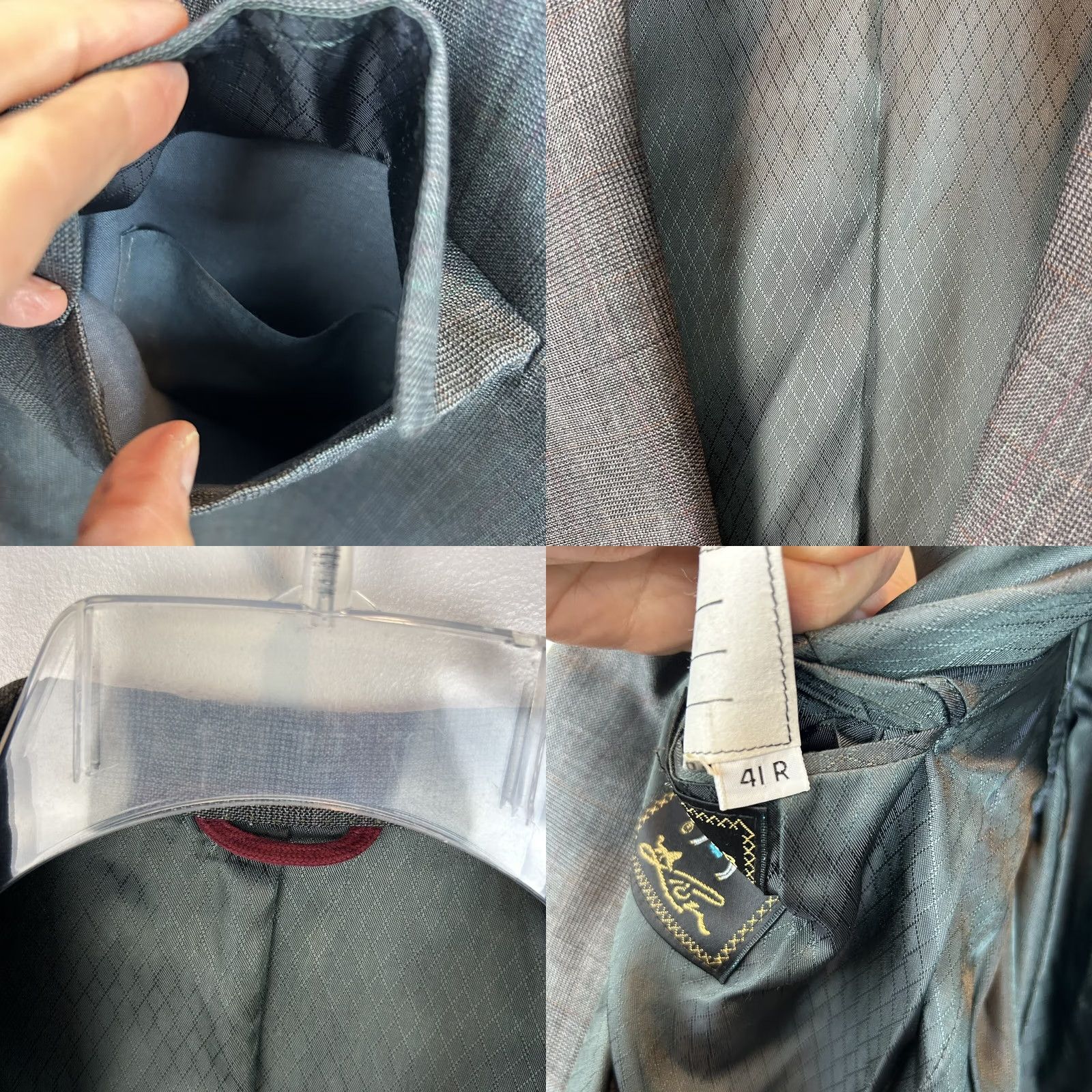 Hart Schaffner Marx Hart Schaffner Marx Sport Coat Blazer Mens 41 Gray Wool 2 Button Notch Lapel Regular Size 42R - 8 Thumbnail