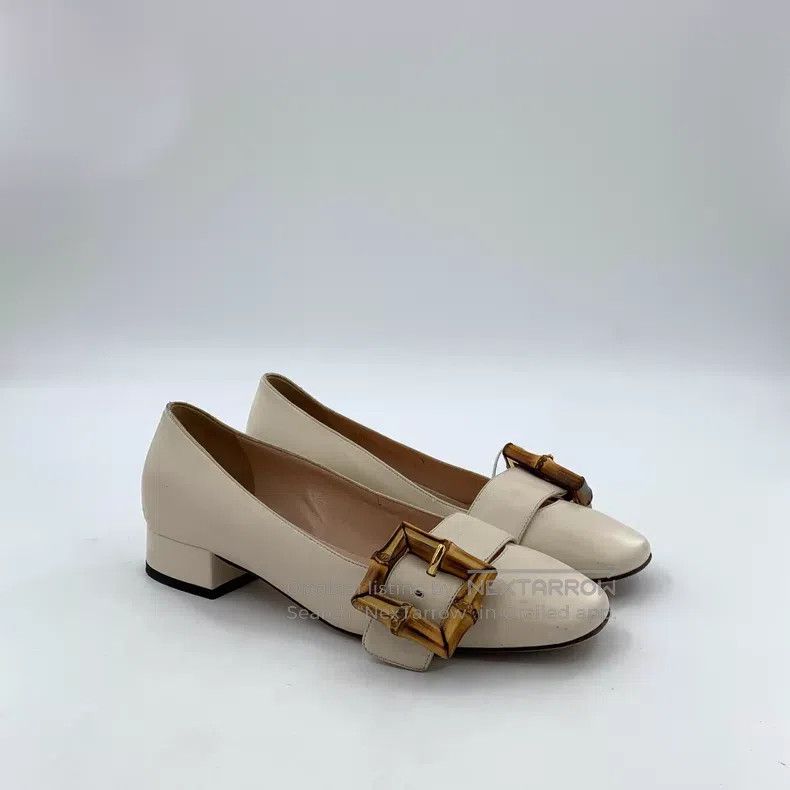 Gucci Gucci Beige bamboo joint buckle round toe casual single sh Size US 5 / IT 35 - 2 Thumbnail