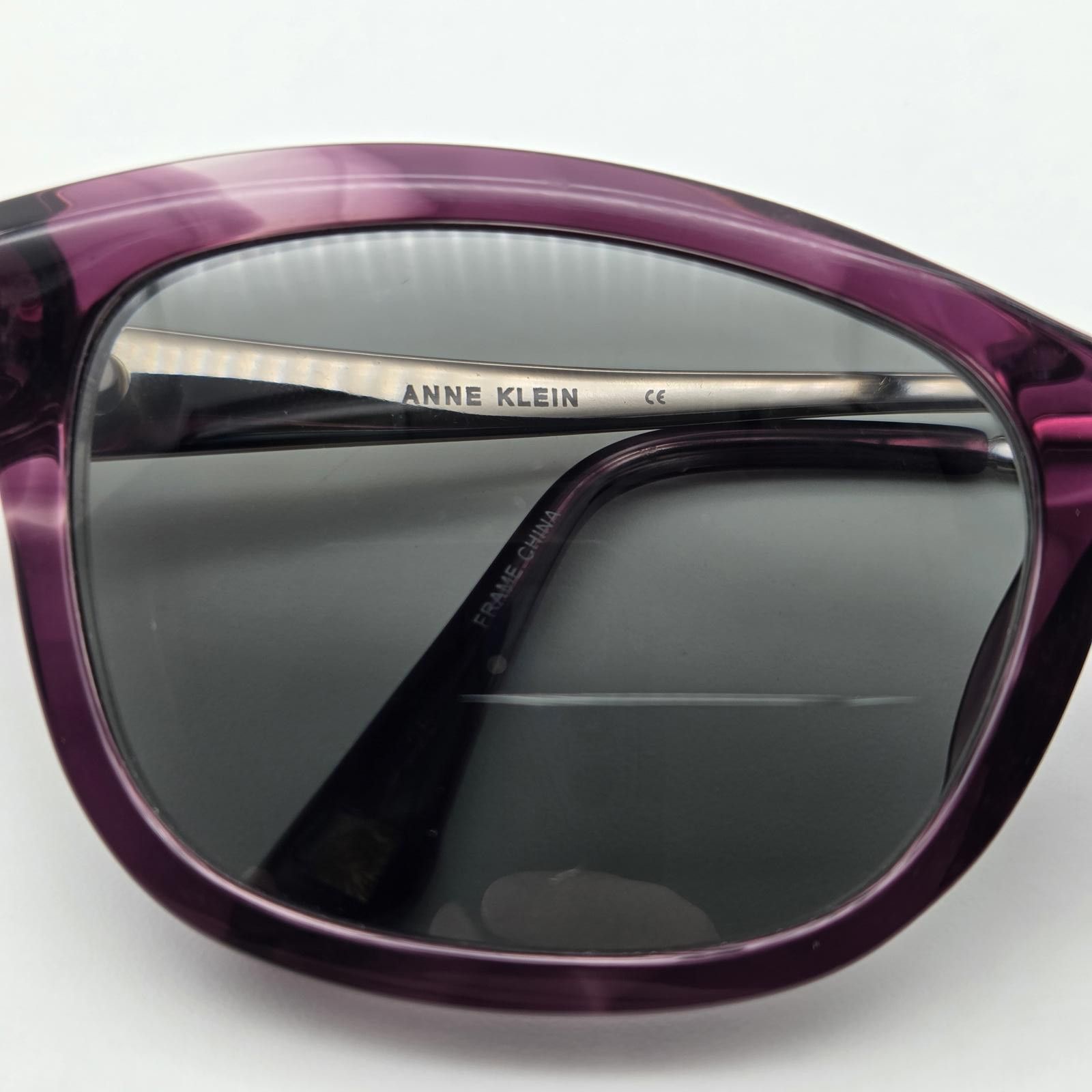 Designer Anne Klein AK7048 Sunglasses FRAMES ONLY 55-17-140 Plum Horn Size ONE SIZE - 6 Thumbnail