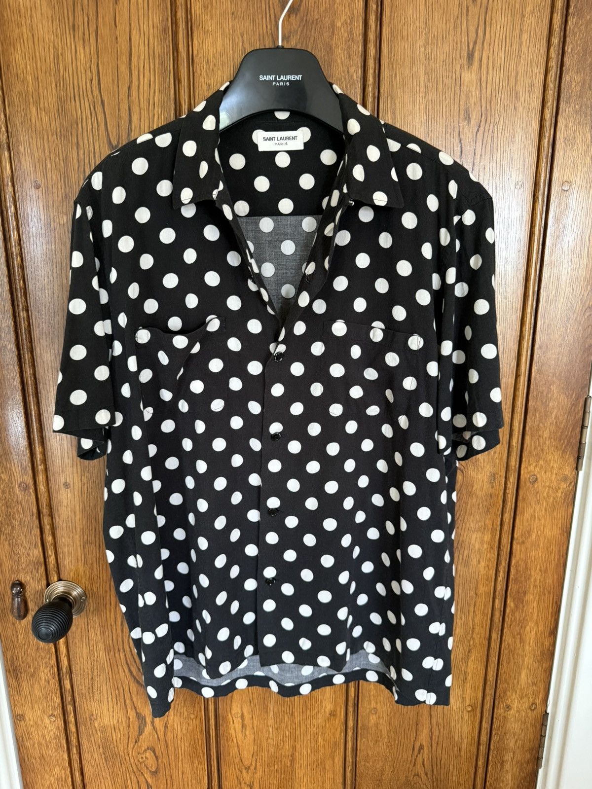 Saint Laurent Paris SS16 Saint Laurent polka dot Hawaiian shirt Hedi Slimane 40 Size US L / EU 52-54 / 3 - 14 Thumbnail